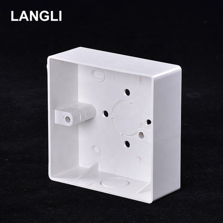 2022 hot sale 3x3 pvc junction box Wholesale Electrical 1 gang and 2 gang flush  Pvc Switch Box For Electrical Installation