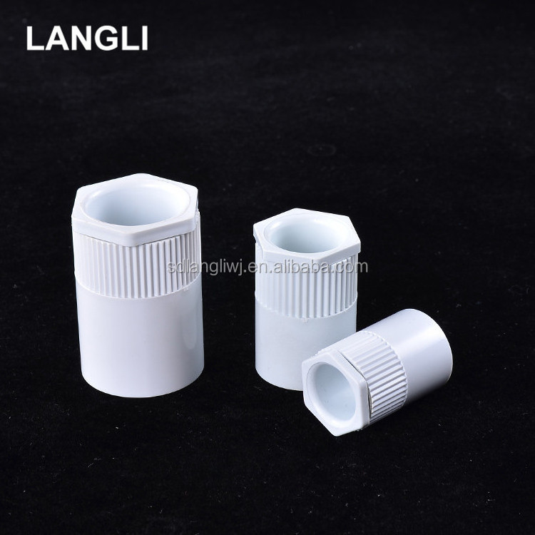 Factory Price pvc conduit pipe accessories pvc Adapter electrical fittings male bush