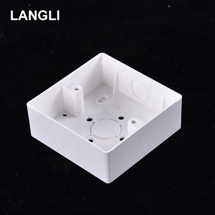 2022 hot sale 3x3 pvc junction box Wholesale Electrical 1 gang and 2 gang flush  Pvc Switch Box For Electrical Installation