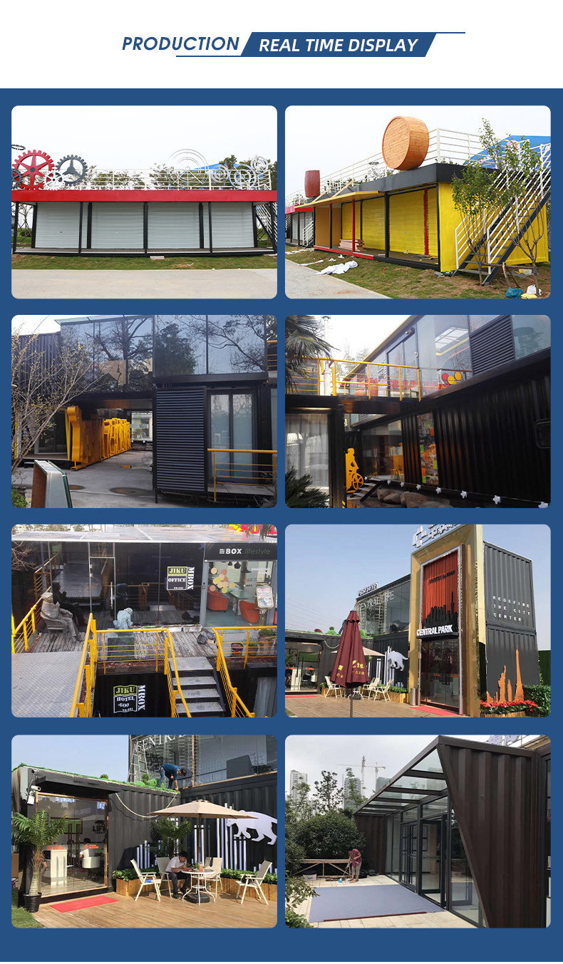 Professional Customized Side Opening 20ft Shipping Container Coffee Shop Fast Food Shop with Ladder and Top Security Rail