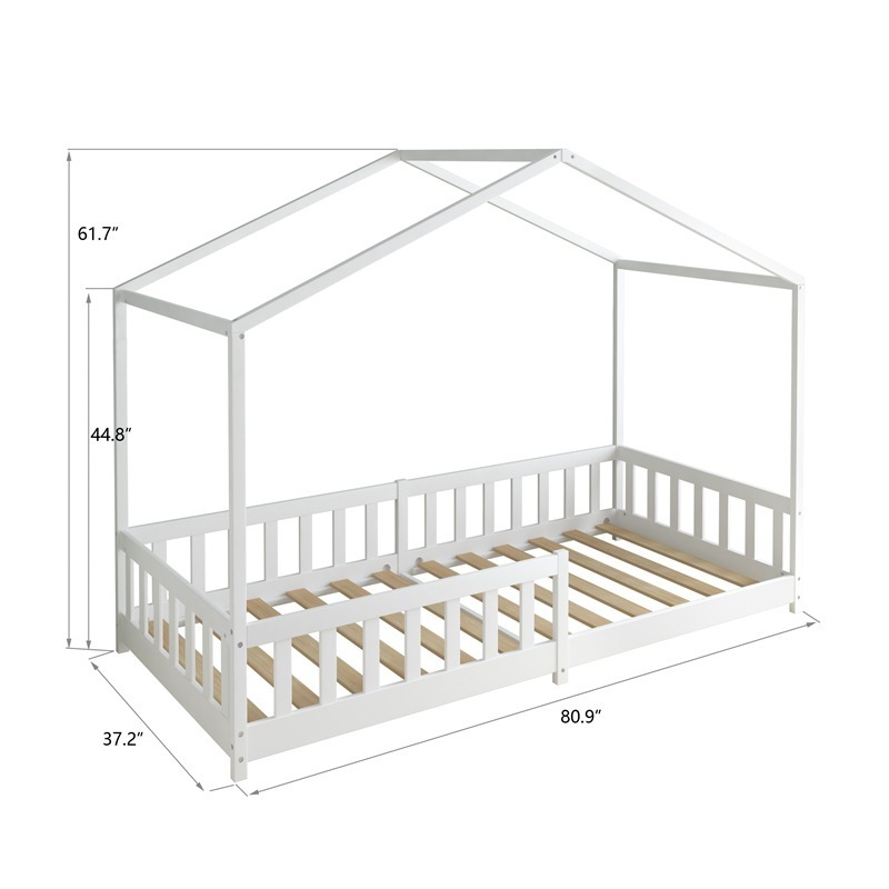 2024 Nursery Montessori toddler Frame bed Kids teepee Platform bed Canopy house bed