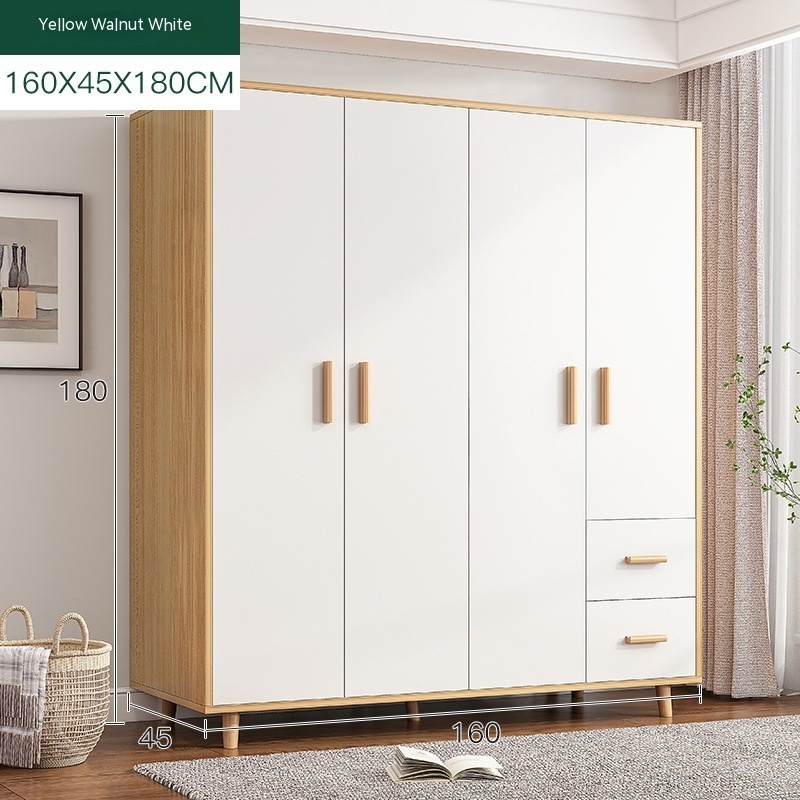 Factory wholesale economy bedroom small apartment storage wardrobe assembly storage cabinet simple hanging clothes locker