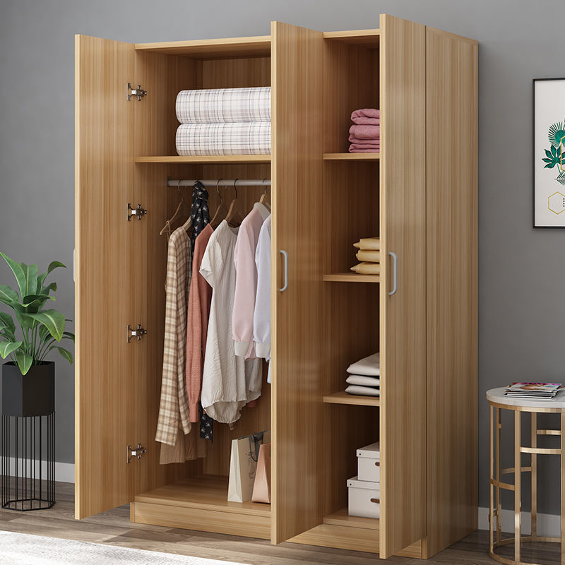 Factory wholesale wardrobe home bedroom small sliding door locker simple hanging wardrobe