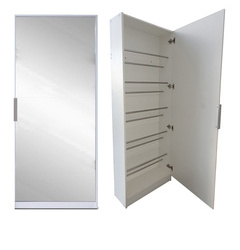 2022Mirror Doors Home Use Flip-down Wooden Shoe Rack Cabinet Glass Shoe Cabinet