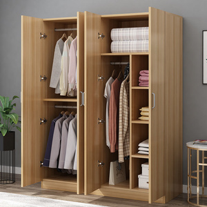 Factory wholesale wardrobe home bedroom small sliding door locker simple hanging wardrobe