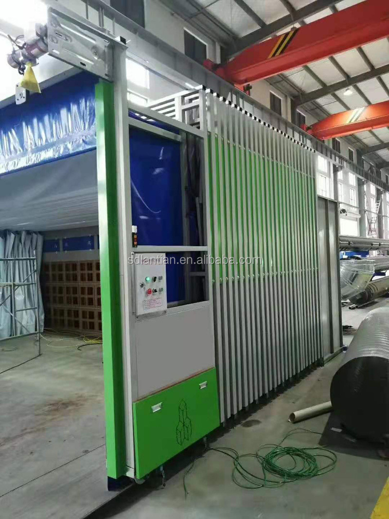 Retractable removable paint spray booth CE approved outdoor paint booth with water curtain