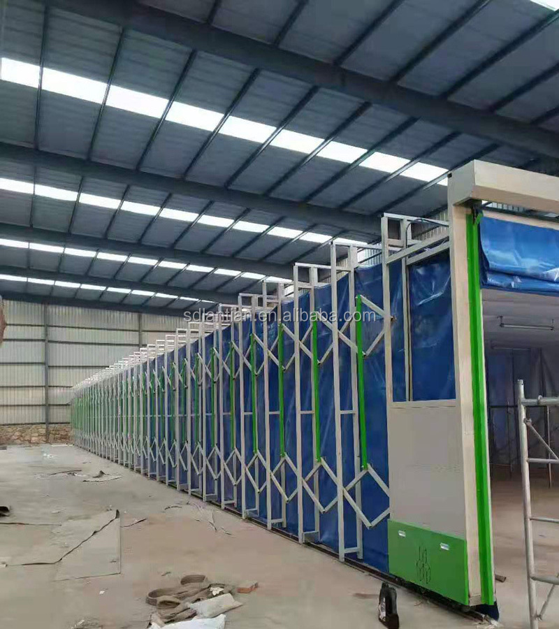 Retractable removable paint spray booth CE approved outdoor paint booth with water curtain