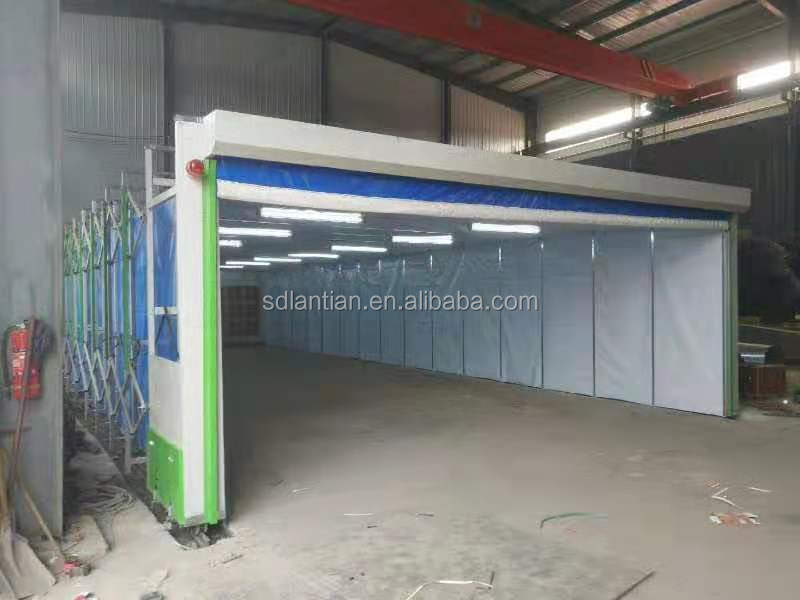 Retractable removable paint spray booth CE approved outdoor paint booth with water curtain