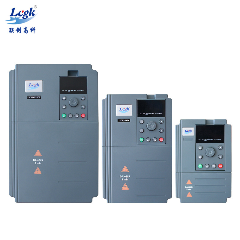 LCGK professional manufacturer ac vfd drive 220v single phase to 3 phase 380v 1.5-45kw VSD drive ac variable speed drive