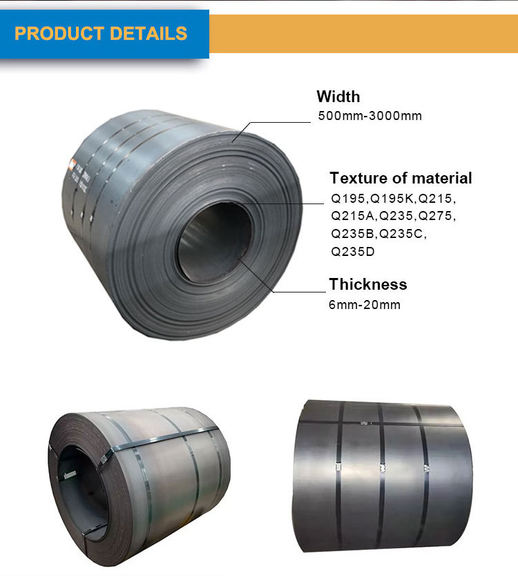 High Precision Hot Rolled Coil  q235 a36 st52 Ss400 Steel Coil  Black Annealed Cold Rolled Steel Coil from China