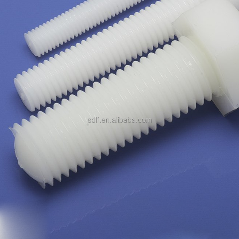 OEM&ODM Customized PA66 Double-screw Bolt Big Size Plastic Bolts Nylon All Thread Rod