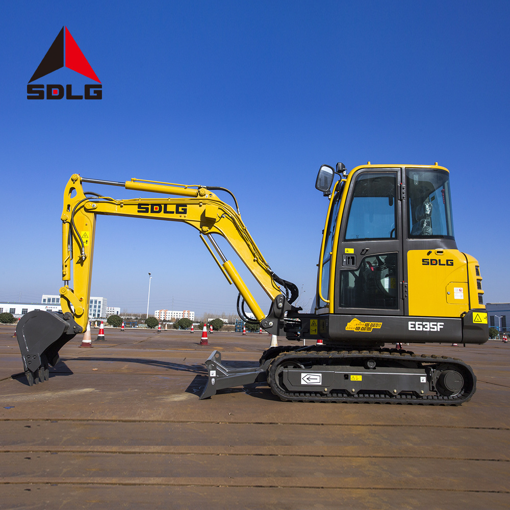 SDLG E635F China 3.5 ton digger bagger excavator escavator mini excavadora 3 toneladas hydraulic pelleteuse 3t