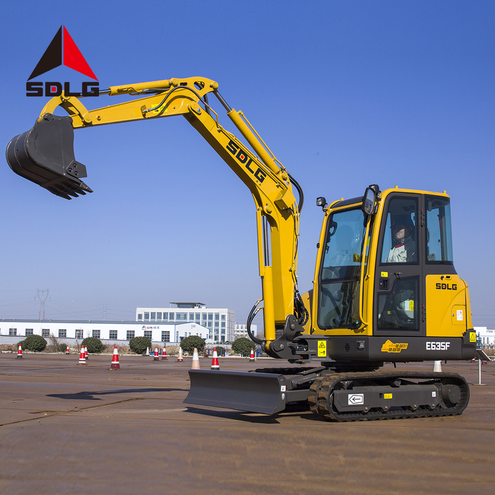 SDLG E635F excavator machine Chinese small hydraulic crawler digger 3.5ton excavator machine for sale