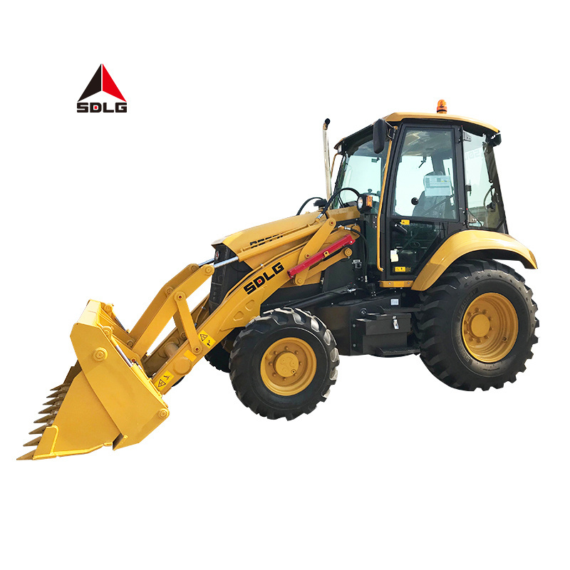 SDLG B877F beautiful design backhoe excavator loader 4 wheel cheapest chinese mini four wheels backhoe loader front end loader