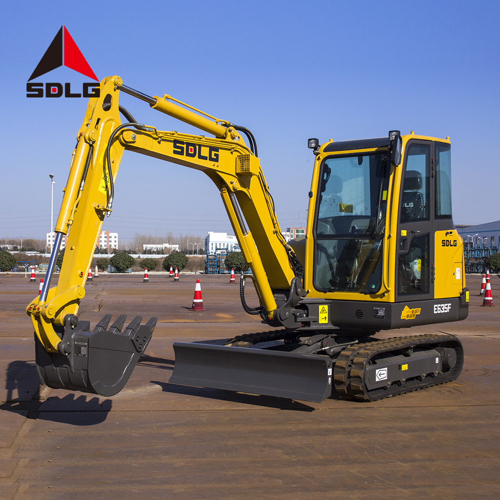 SDLG E635F China 3.5 ton digger bagger excavator escavator mini excavadora 3 toneladas hydraulic pelleteuse 3t