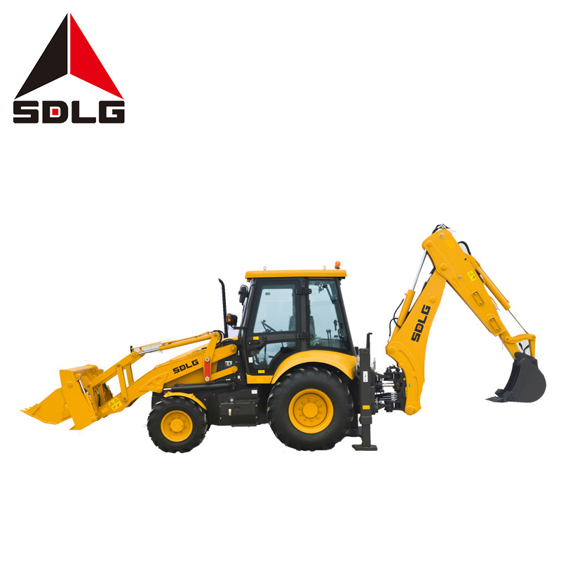 SDLG B877F small mini backhoe loader 4x4 compact tractor with front end loader and backhoe for sale