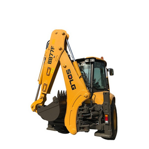 SDLG B877F 70KW farm machinery towable small excavator mini backhoe tractor with loader and backhoe