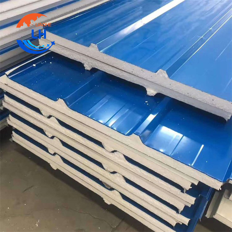 High density 80/100/120 kg decorative insulated proof wall panels fire rated sandwich pane prefabricated house panel