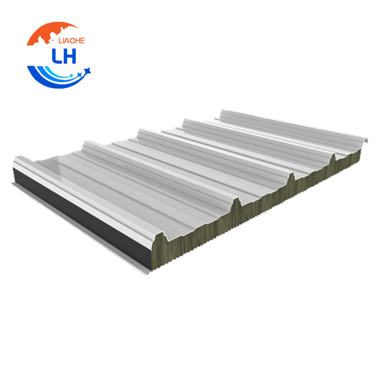 New Material Pu/Pir Double Side Seal Exterior Wall Rock Wool Sandwich Roof Panels For Exterior