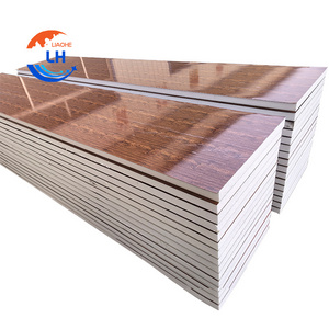 Decorative Traditional Wood Style foam eps pu rock wool material sandwich panel for warehouse