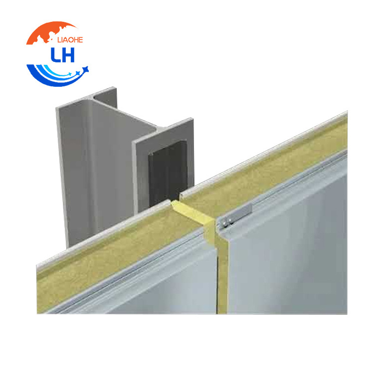 New Material Pu/Pir Double Side Seal Exterior Wall Rock Wool Sandwich Roof Panels For Exterior