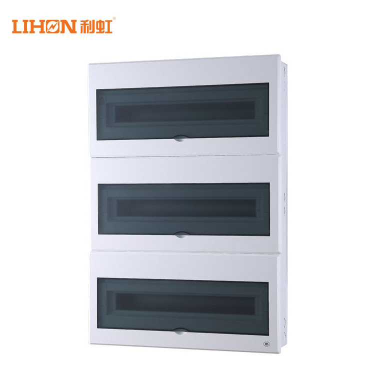 Lihon Plastic cover and metal base box Electrical Consumer Unit Main Switch Board distribution box