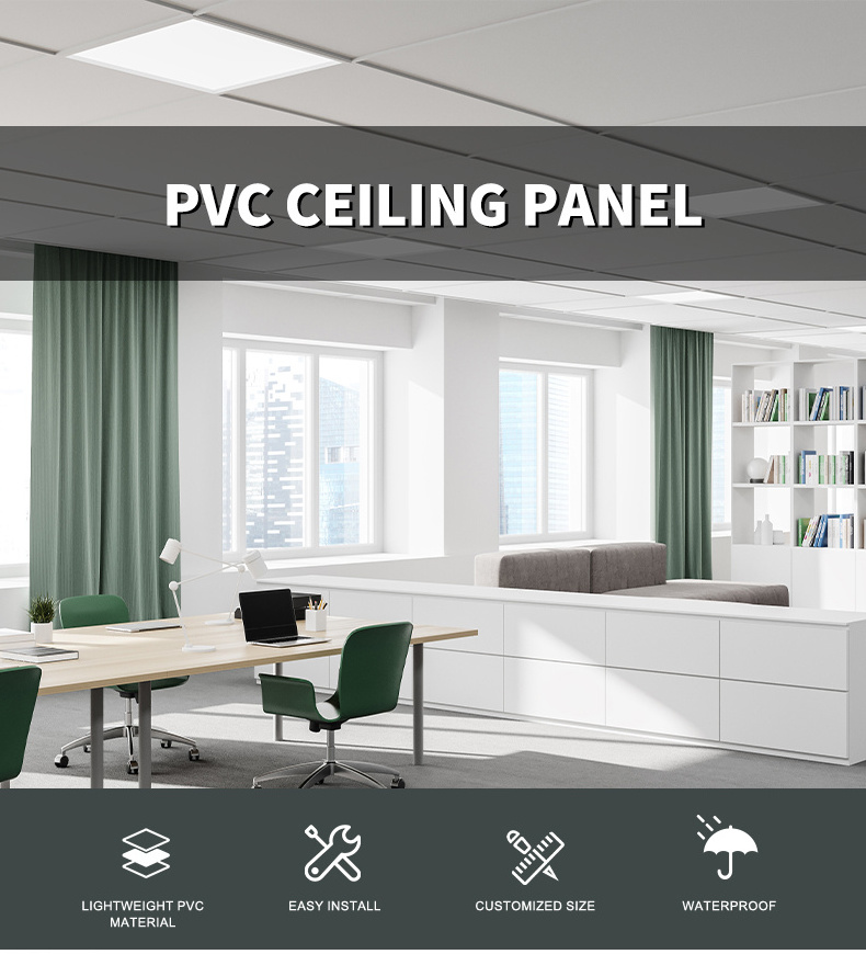 Decorative pvc ceiling panel Suspended Square Ceiling Panel Pvc Ceiling Panel From China Factory price