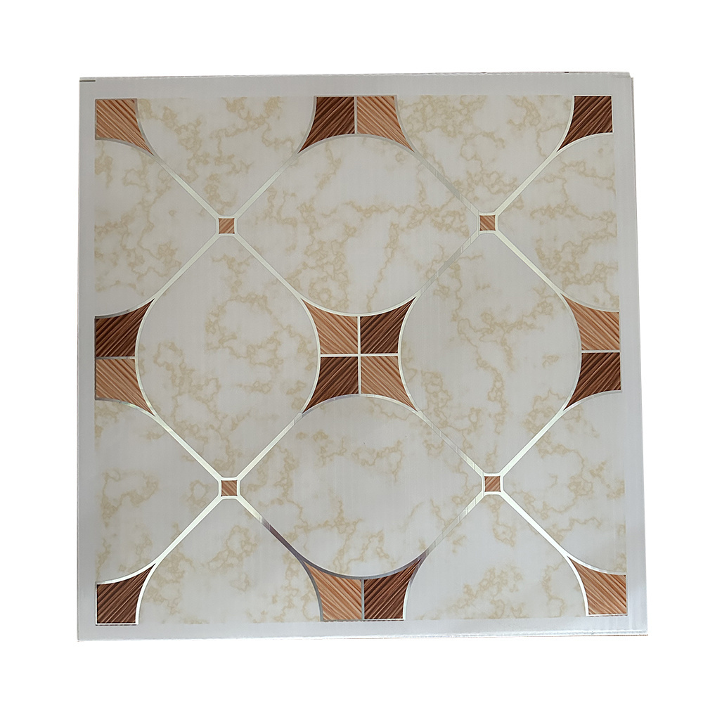 PVC Laminated Gypsum Ceiling Panel Tiles 600x600mm PVC ceiling tile for commercial buildings