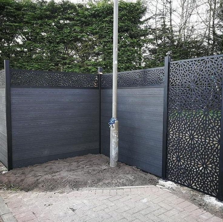 Wpc and aluminium post fence wood plastic panel wholesale