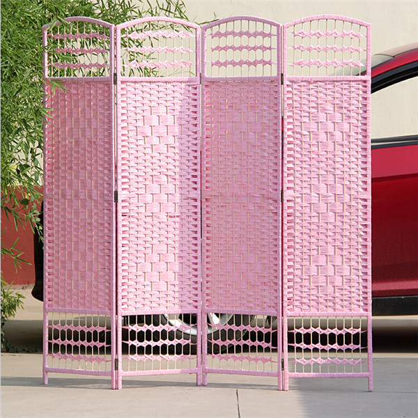 Movable Pink Paper Foldable Water Wall Screen Panels Room Divider