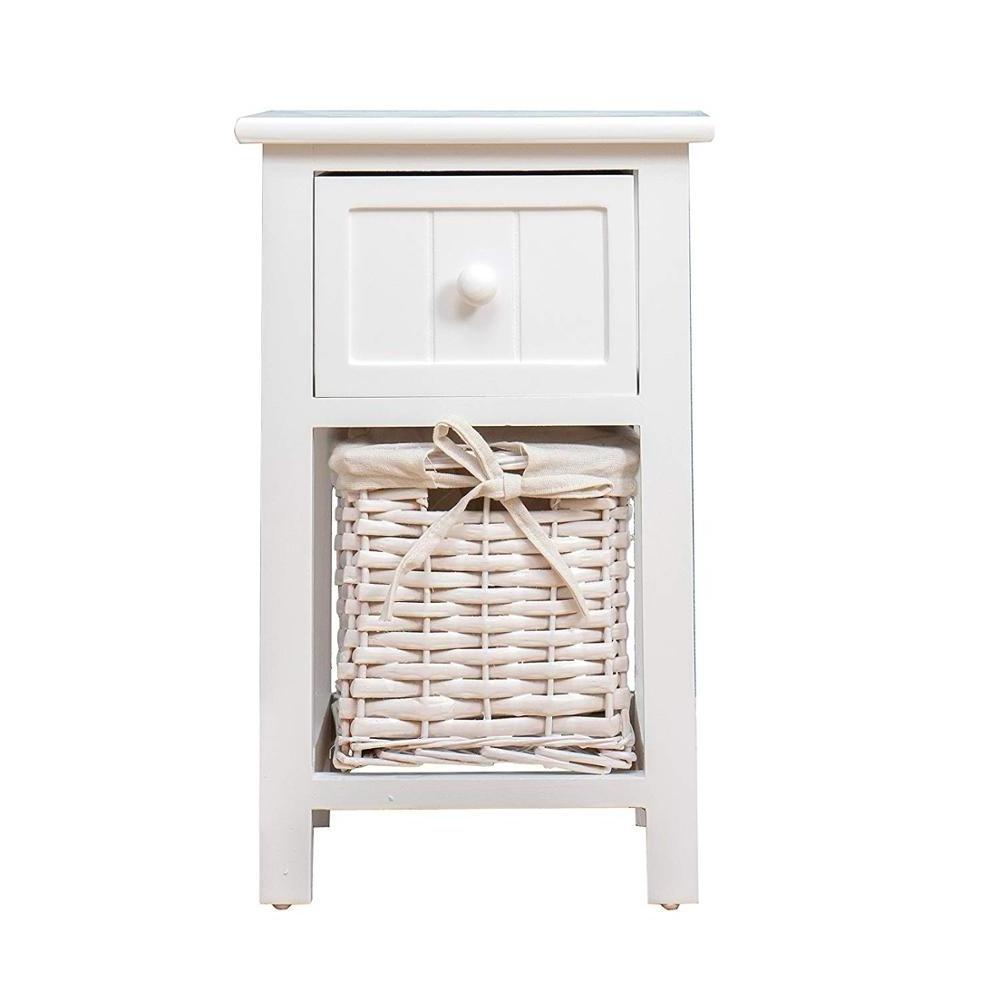 White Rattan Drawers Cabinet Wicker Chest Of Drawer Storage Unit