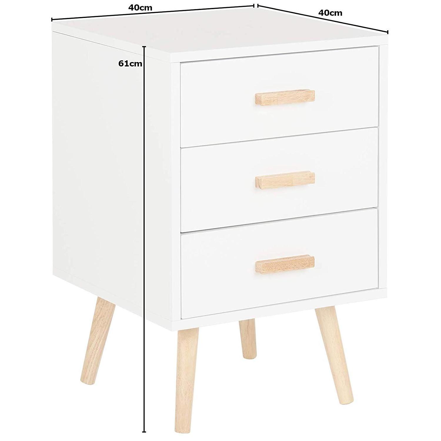 Nordic Charger Set 2 Cheap Bedside Table Melamine Oak Locking Solid Wood Modern Dresser Large White Nightstand With 3 Drawer