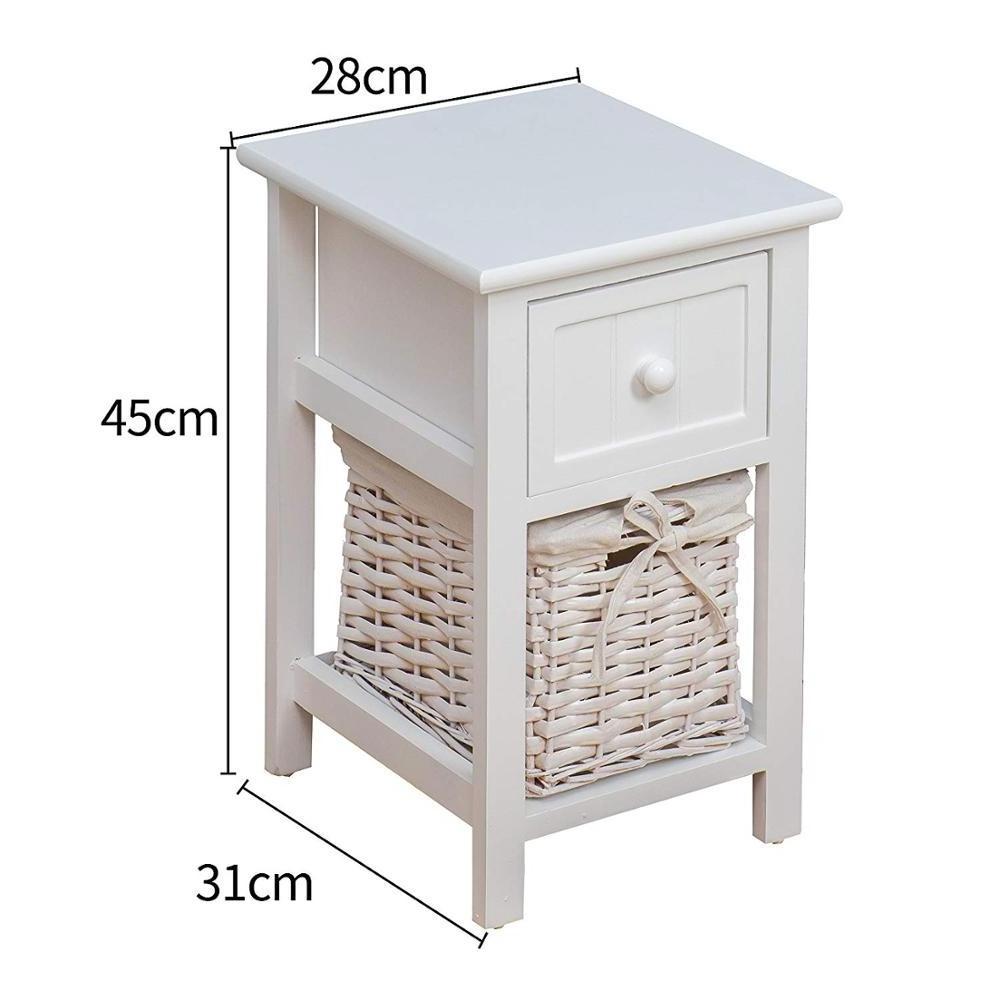 White Rattan Drawers Cabinet Wicker Chest Of Drawer Storage Unit