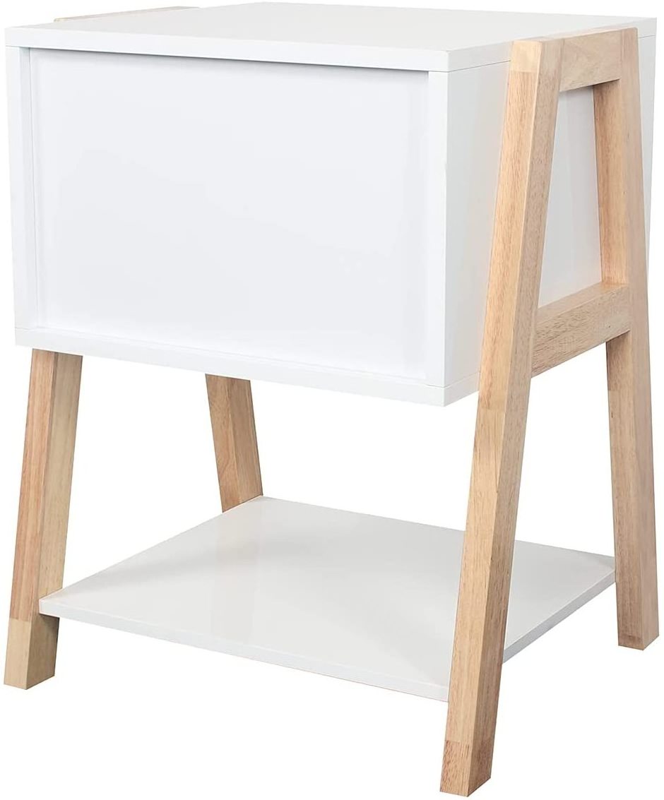 Bed Side Table Design Bedroom Night Stand Classic Nordic Wood White Italian Bedside Set 2 Hotel Nightstand