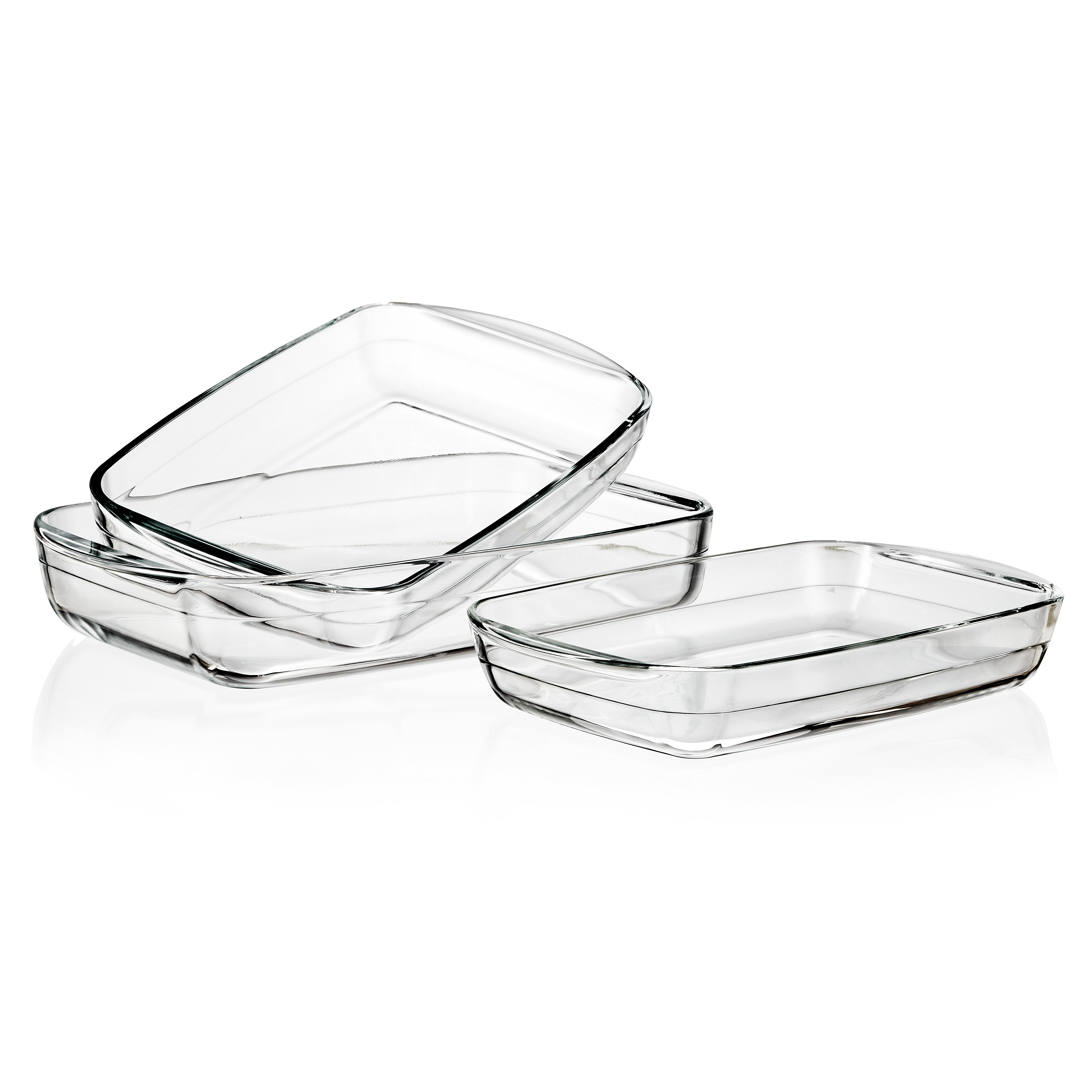 Square High borosilicate heat resistant glass plate 1L glass pan for cooking food