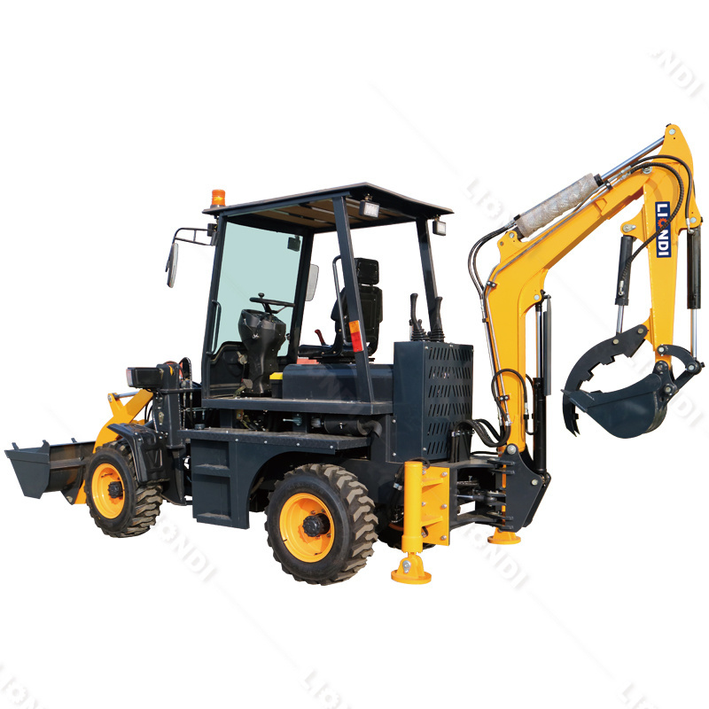 Chinese epa engine backhoe loader 4x4 compact tractor with loader and backhoe mini tractor with backhoe and front end loader