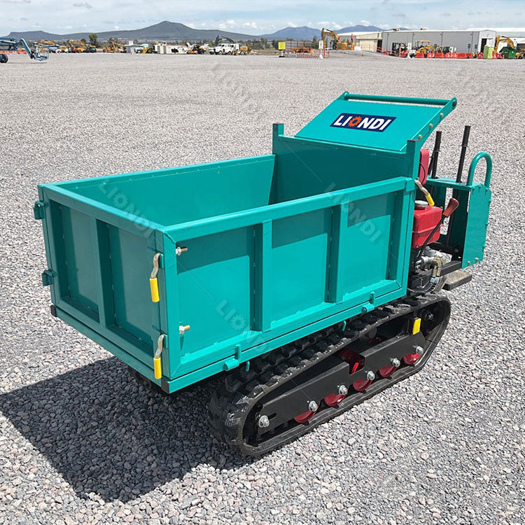 Crawler construction 1500kg mini dump truck mini dumper with hydraulic lifting function