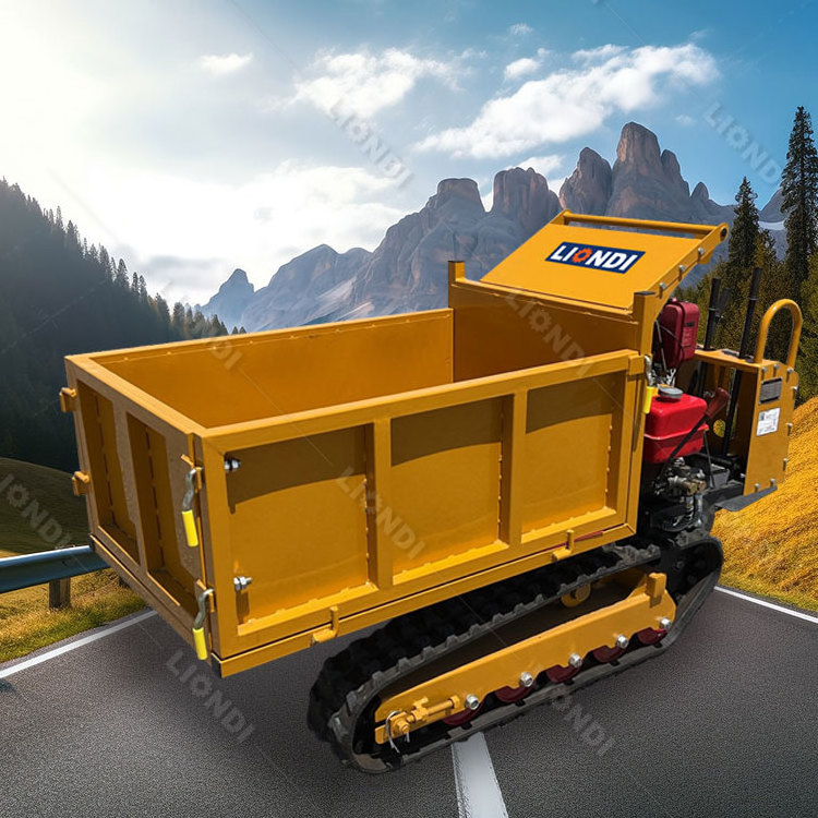 Crawler construction 1500kg mini dump truck mini dumper with hydraulic lifting function