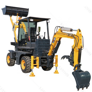 Chinese epa engine backhoe loader 4x4 compact tractor with loader and backhoe mini tractor with backhoe and front end loader