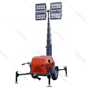 7m New Compact Diesel LED Metal Halide Lamp Outdoor Light Tower for Sale