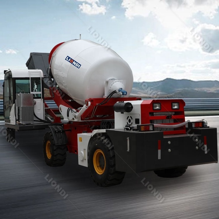 2.6 cubic 3.5CBM  Automatic Cement Diesel Small Drum Self-Loading Concrete Mixer With Pump Truck