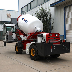 2.6 cubic 3.5CBM  Automatic Cement Diesel Small Drum Self-Loading Concrete Mixer With Pump Truck