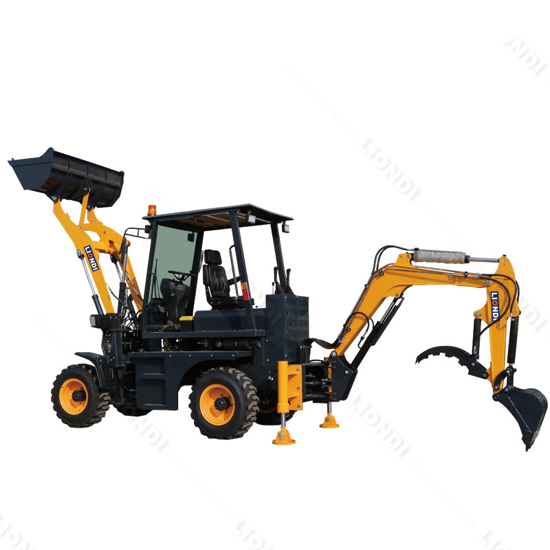 Chinese epa engine backhoe loader 4x4 compact tractor with loader and backhoe mini tractor with backhoe and front end loader