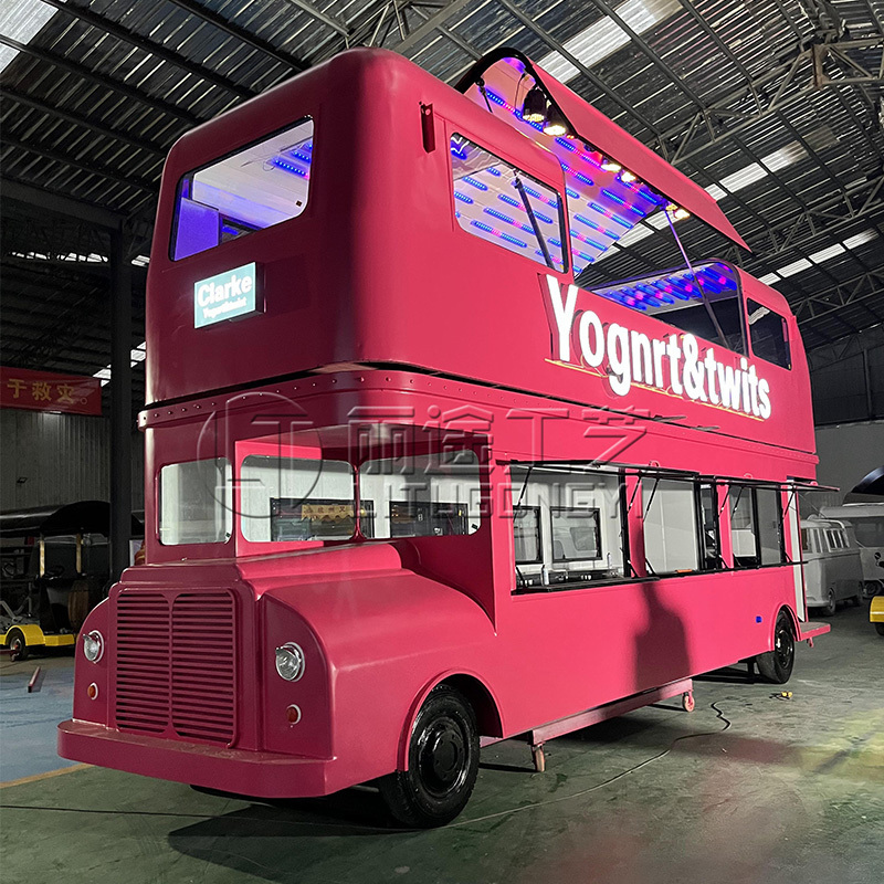 New type street selling coffee van catering cart burgers fries ice cream bus mobile food truck hot dog food-truck cart