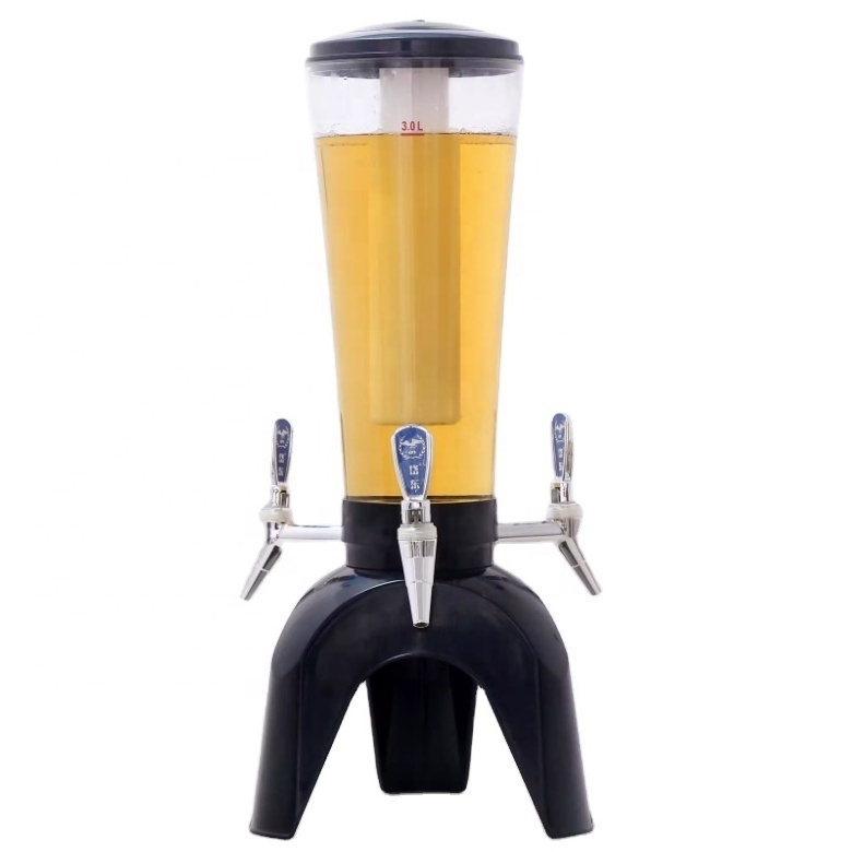 Food and Drink Served with Cold Beer kegs with Tap Juice Drink Dispenser Bar Led Light Draft Beer Tower