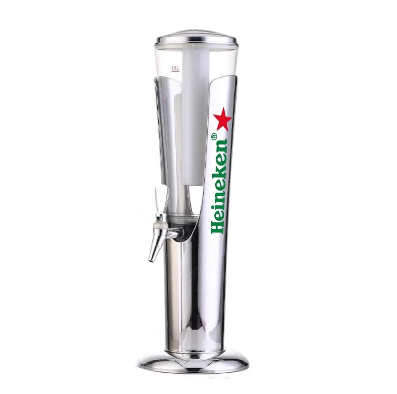 Hotel commercial Fruit Juice Dispenser 3L Beer Dispenser Beer Tower Beverage Dispenser with Ice Tube Hot led light Beer Tower