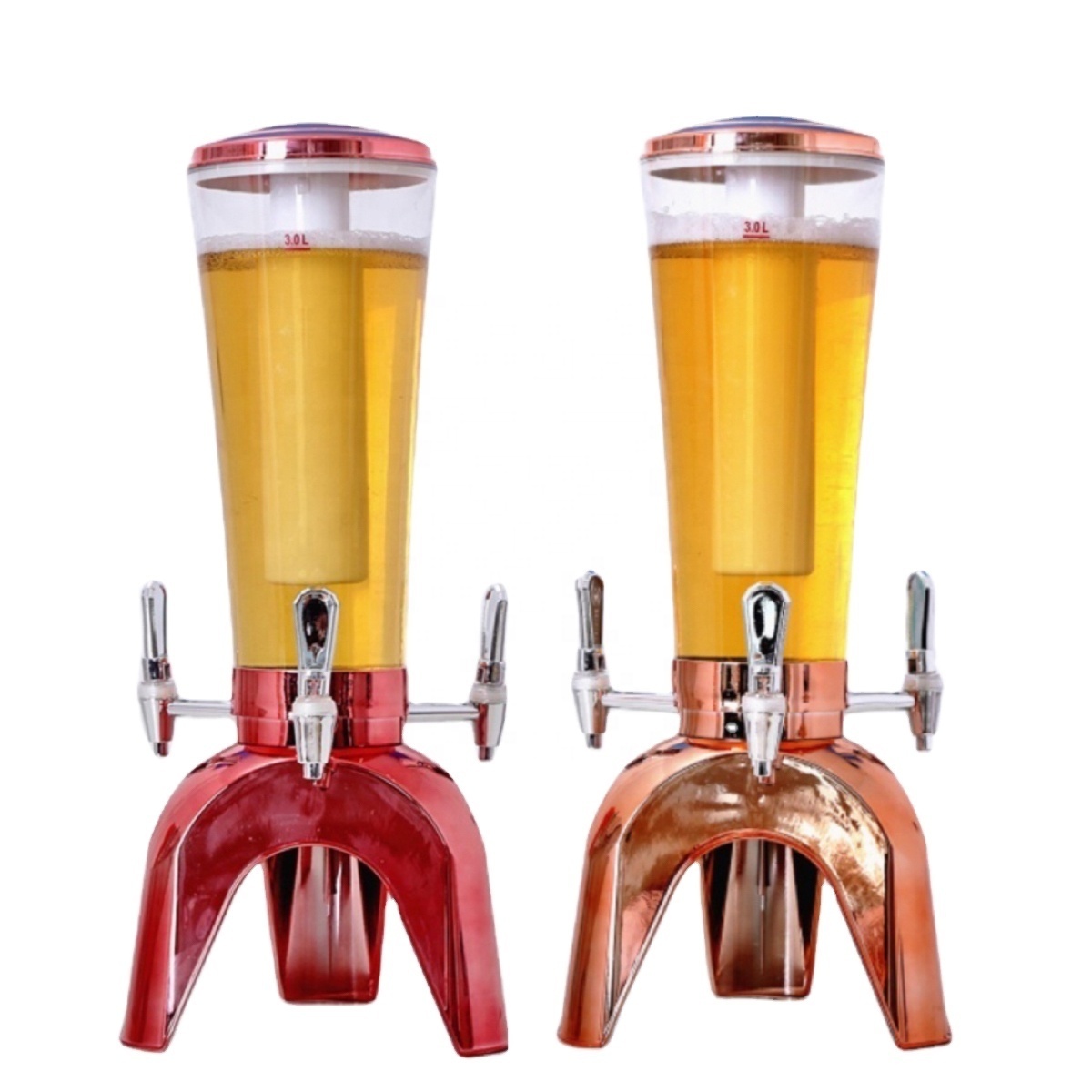 Food and Drink Served with Cold Beer kegs with Tap Juice Drink Dispenser Bar Led Light Draft Beer Tower