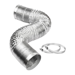 Lakeso Aluminum Pipe Aluminium Foil Flexible Duct Pipe Air Vent Air Ventilation Tube Dryer Duct