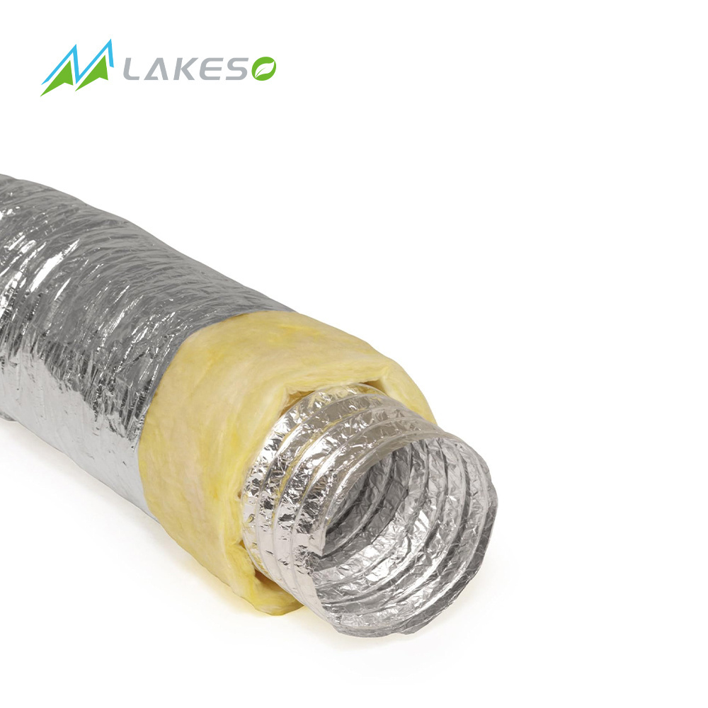 Lakeso  Cheap price high quality Ventilation Aluminium Insulated Flexible duct on sale