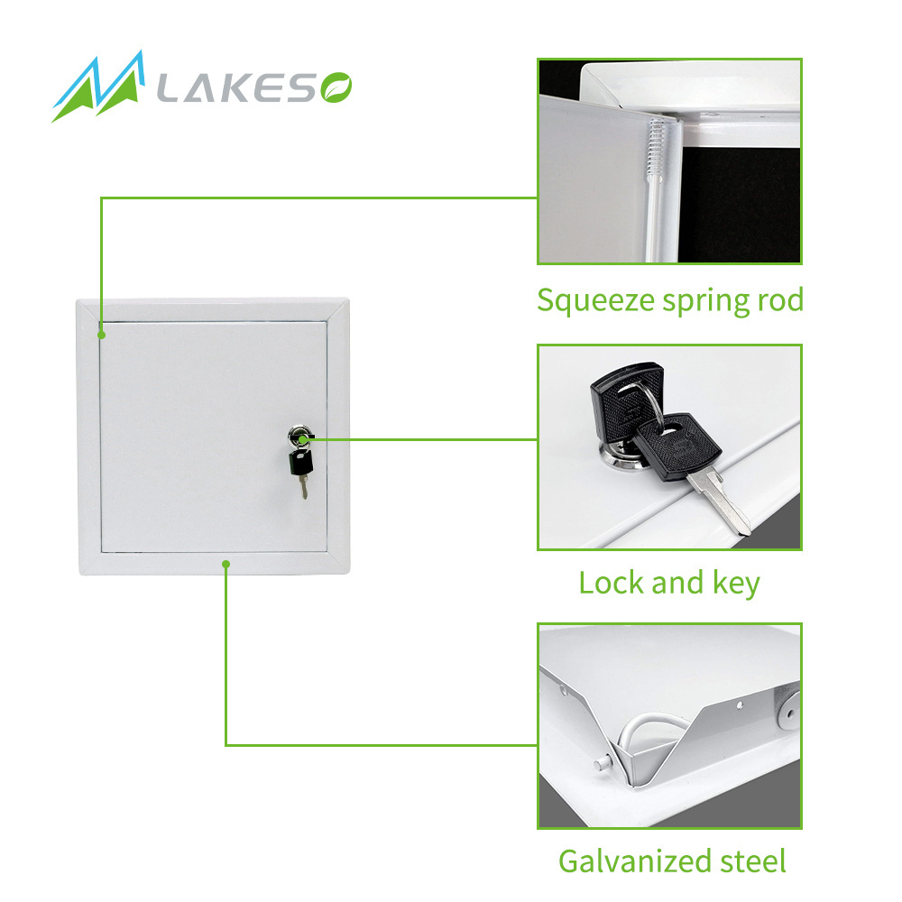 Lakeso Metal Access Panel Trap Door Steel Access Panel Removable Door For Wall Ceiling HVAC